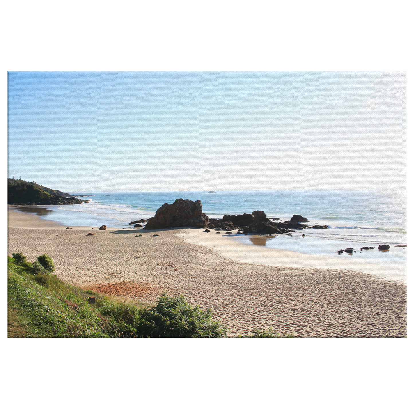 Looking northwards along Flynn's beach. Australia. Canvas Wrap.