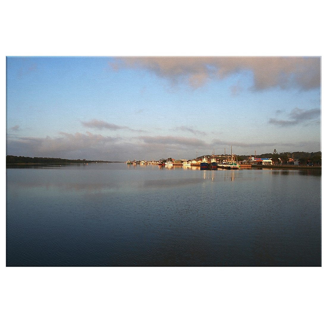 Fishing Boats at anchor. Lakes Entrance. Australia. Canvas Wrap.