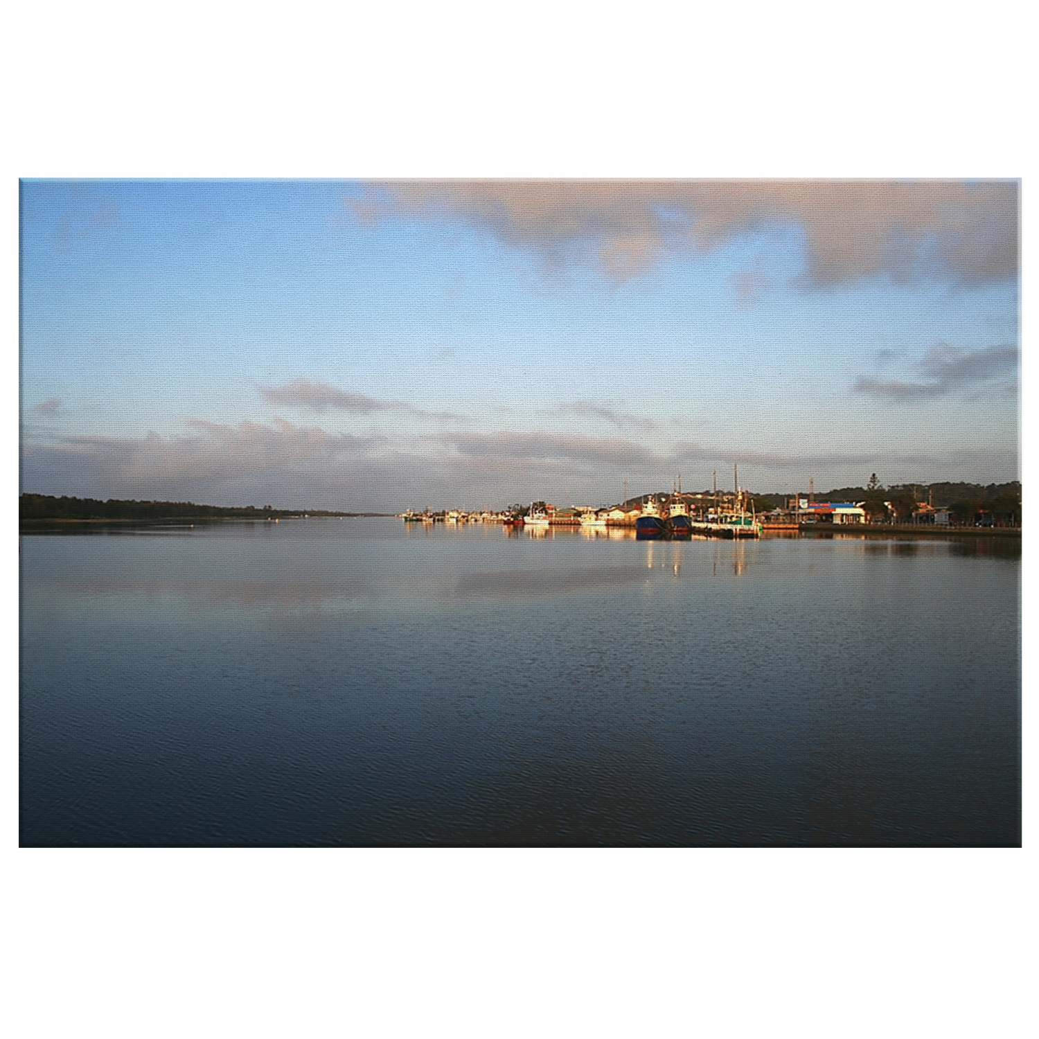 Fishing Boats at anchor. Lakes Entrance. Australia. Canvas Wrap.