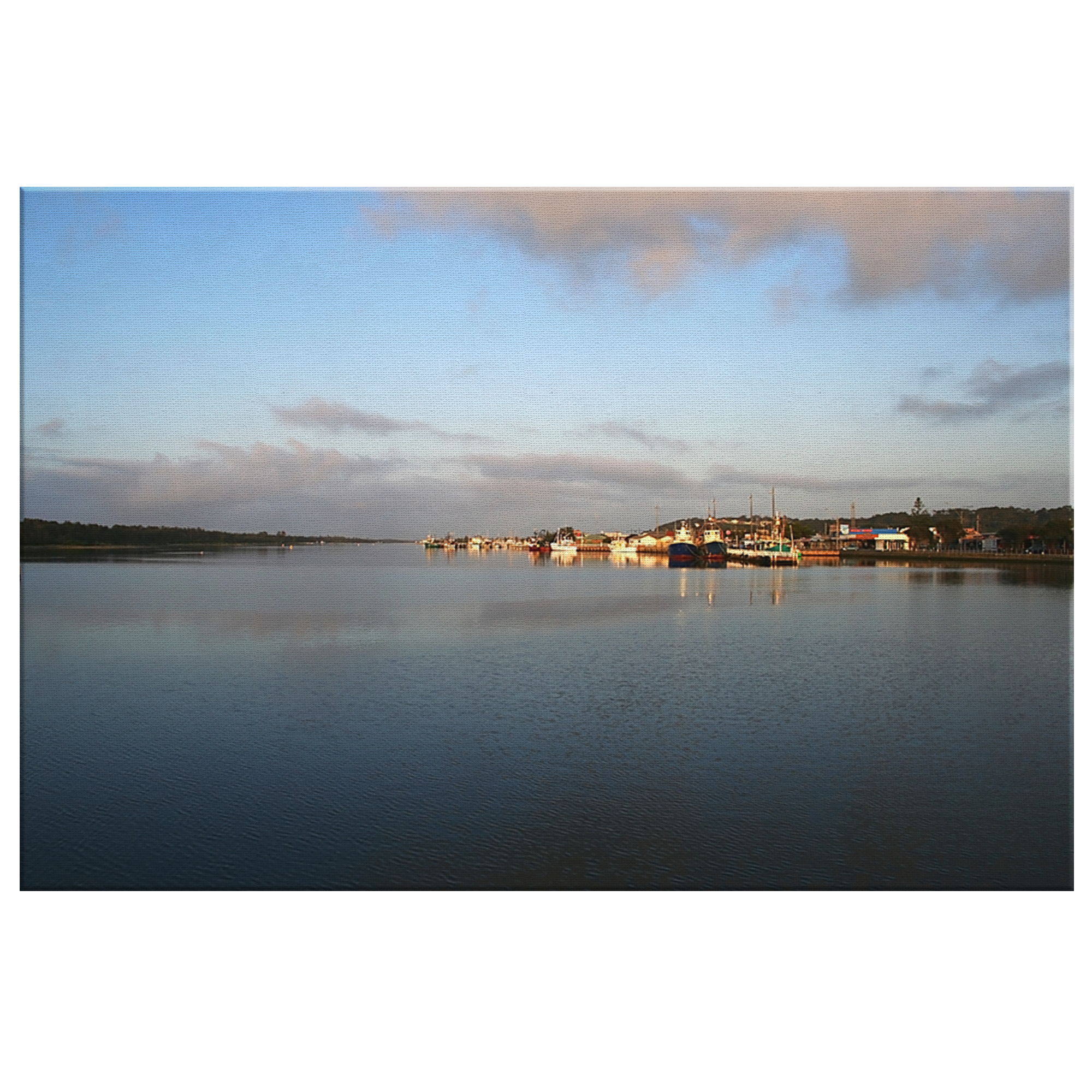 Fishing Boats at anchor. Lakes Entrance. Australia. Canvas Wrap.