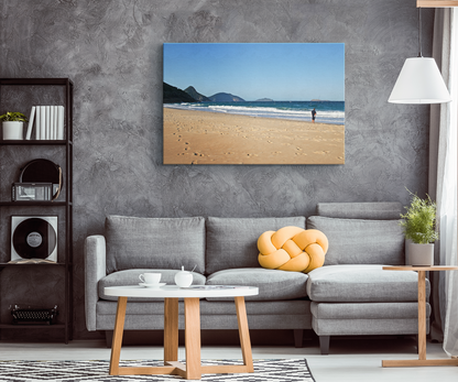 Early morning fishing on Zenith Beach. Canvas Print.