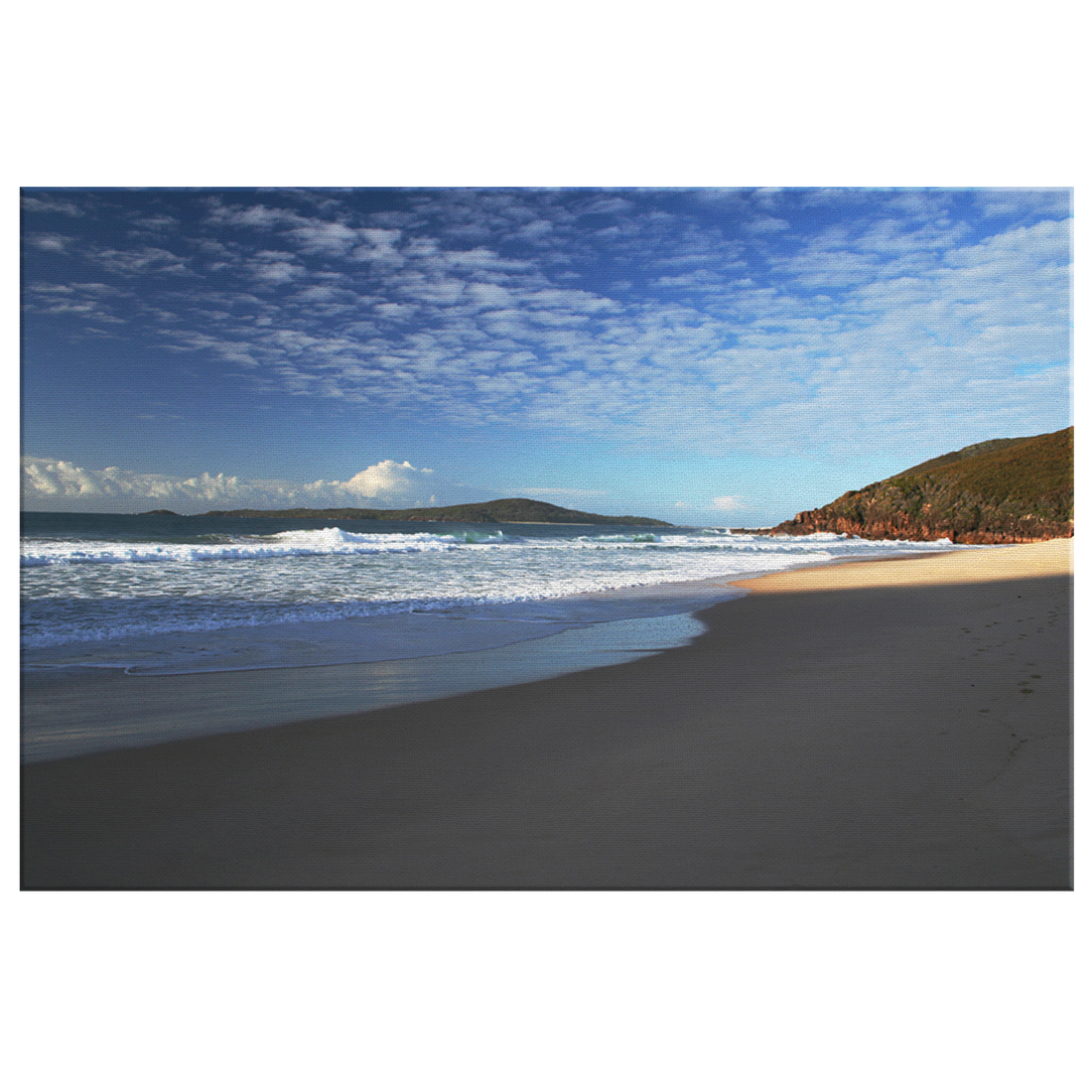 Early morning on Zenith Beach. Port Stephens. Australia. Canvas Wrap.