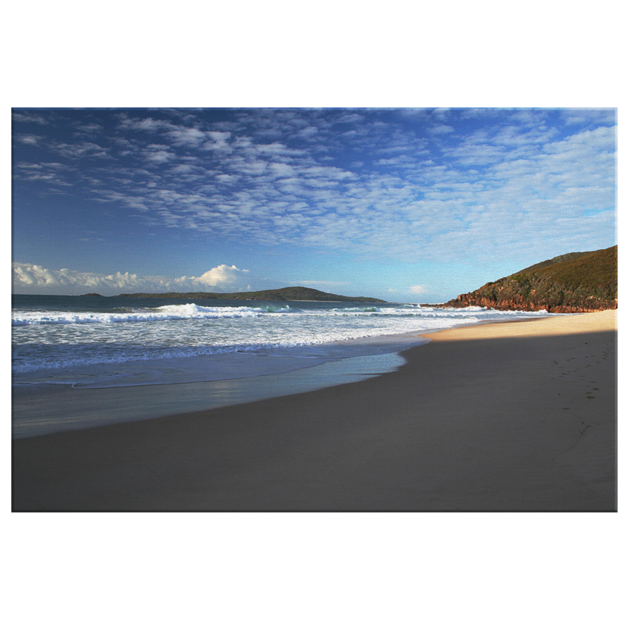 Early morning on Zenith Beach. Port Stephens. Australia. Canvas Wrap.